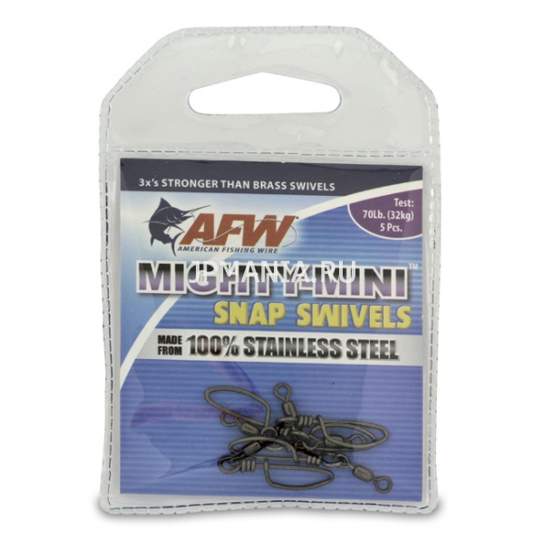 AFW Mighty Mini Stainless Steel Snap Swivels  jpmania.ru