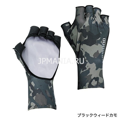 Shimano GL-048Q Sun Protection Fishing Gloves Short  jpmania.ru