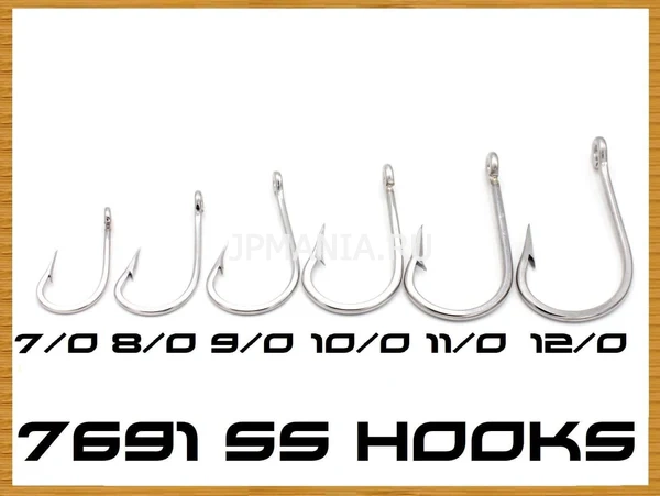Tormenter 7691 Stainless Steel Welded Eye Double Strength Hook на jpmania.ru